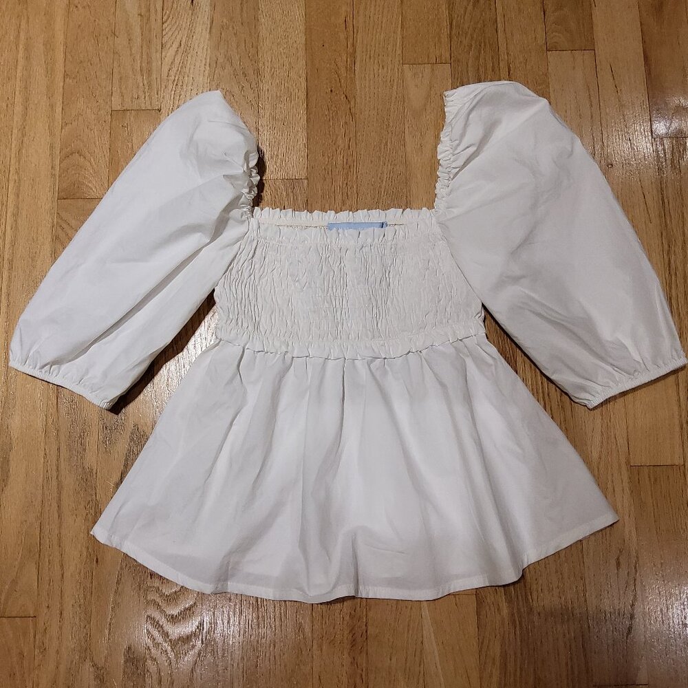 NWOT Hill House Cotton White Nap Top Size S